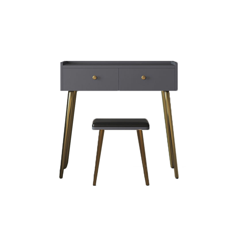 Tavolo da trucco rettangolare Top Vanity - Tavolo da trucco bianco/grigio alto 30,7 "