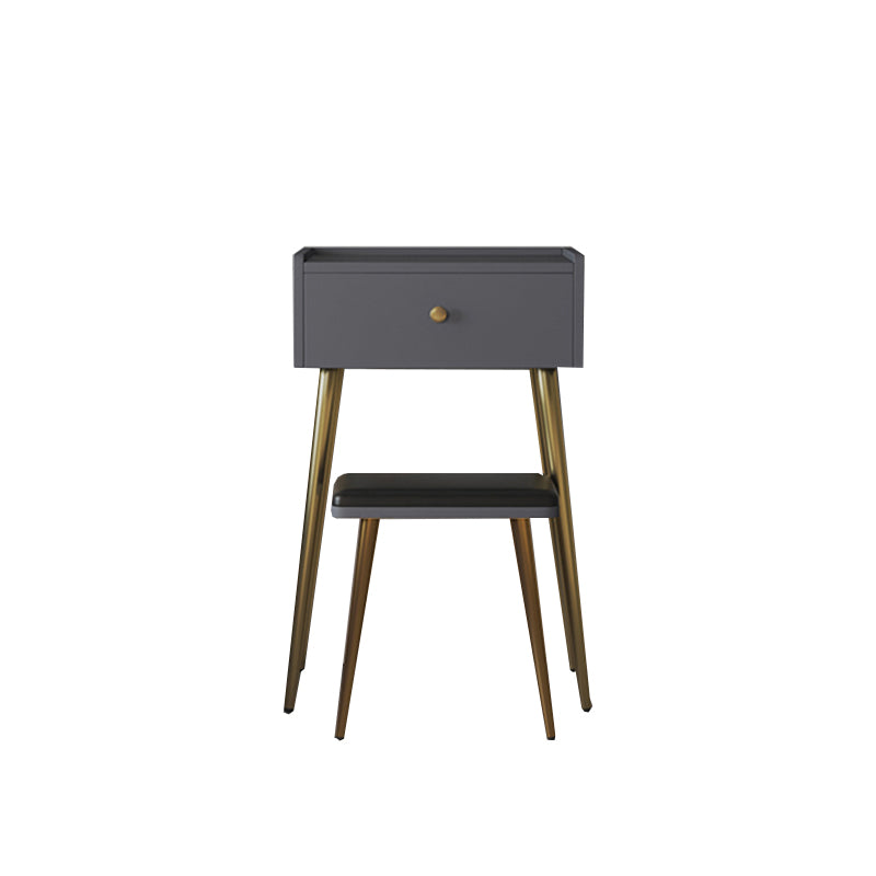 Tavolo da trucco rettangolare Top Vanity - Tavolo da trucco bianco/grigio alto 30,7 "