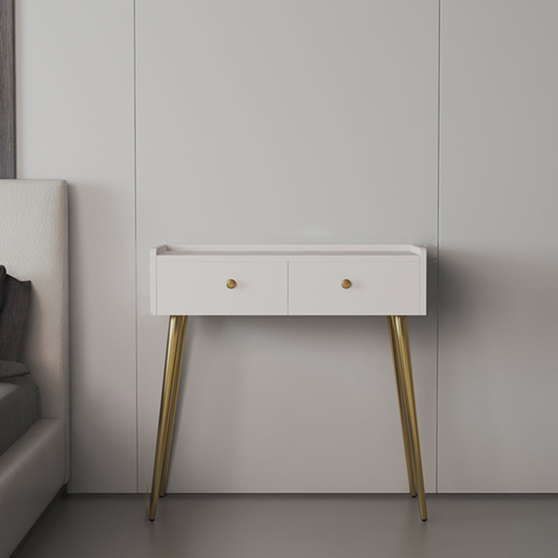 Tavolo da trucco rettangolare Top Vanity - Tavolo da trucco bianco/grigio alto 30,7 "