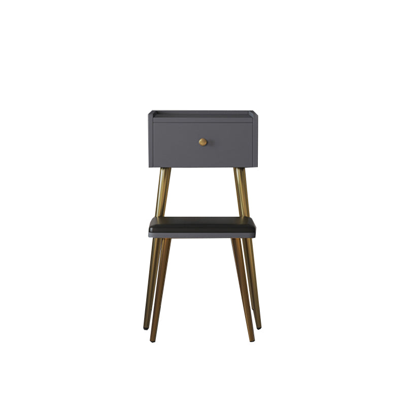 Tavolo da trucco rettangolare Top Vanity - Tavolo da trucco bianco/grigio alto 30,7 "