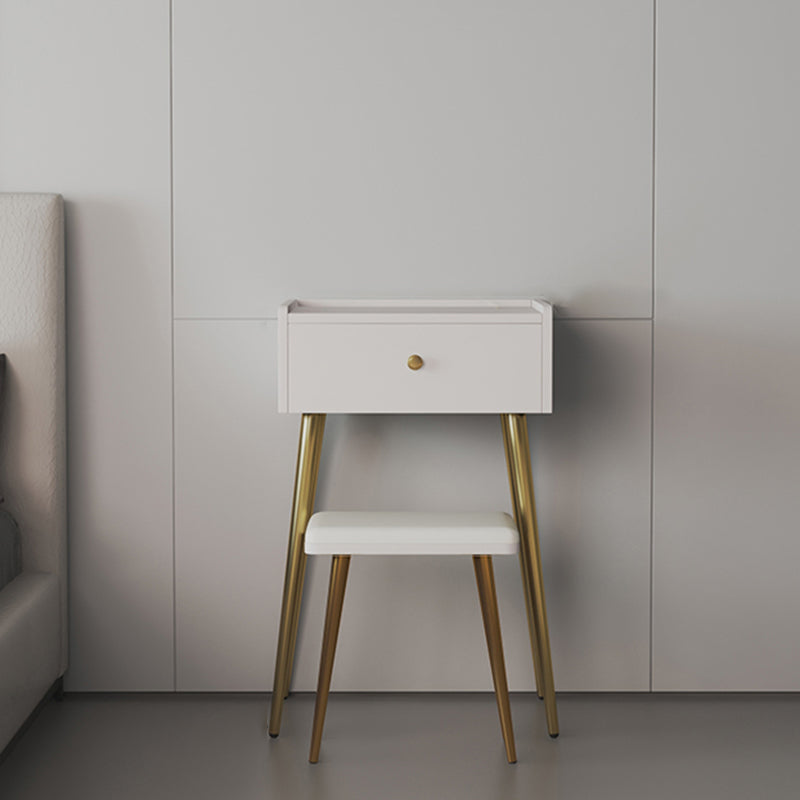 Tavolo da trucco rettangolare Top Vanity - Tavolo da trucco bianco/grigio alto 30,7 "