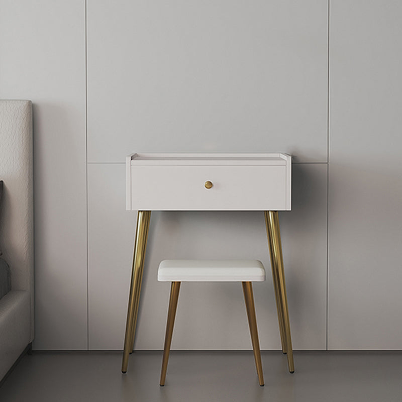 Tavolo da trucco rettangolare Top Vanity - Tavolo da trucco bianco/grigio alto 30,7 "