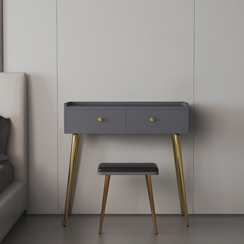 Tavolo da trucco rettangolare Top Vanity - Tavolo da trucco bianco/grigio alto 30,7 "