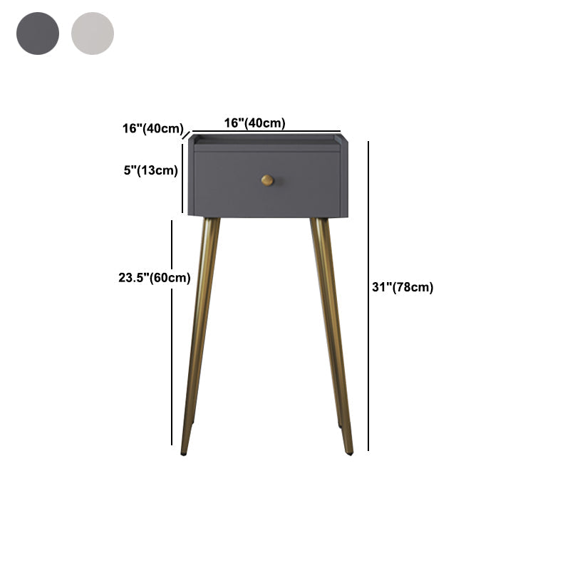 Tavolo da trucco rettangolare Top Vanity - Tavolo da trucco bianco/grigio alto 30,7 "