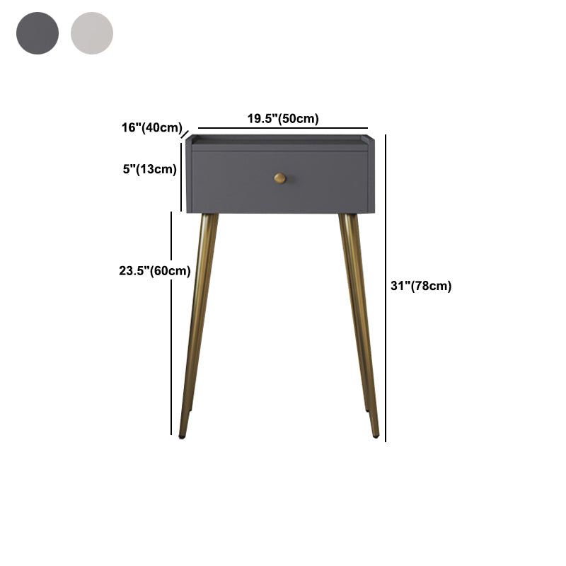 Tavolo da trucco rettangolare Top Vanity - Tavolo da trucco bianco/grigio alto 30,7 "