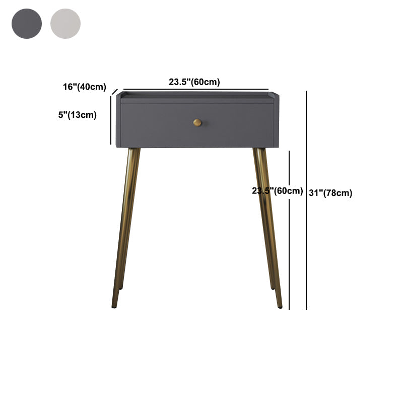 Tavolo da trucco rettangolare Top Vanity - Tavolo da trucco bianco/grigio alto 30,7 "