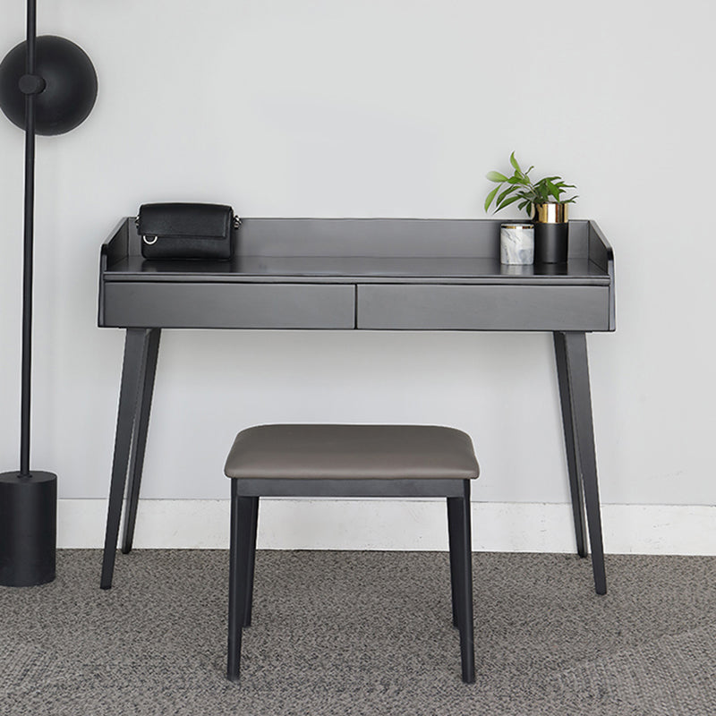 Set di vanità contemporanei 2 cassetti di stoccaggio con sgabelli imbottiti 29,5 "di altezza