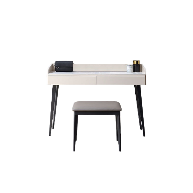 Set di vanità contemporanei 2 cassetti di stoccaggio con sgabelli imbottiti 29,5 "di altezza