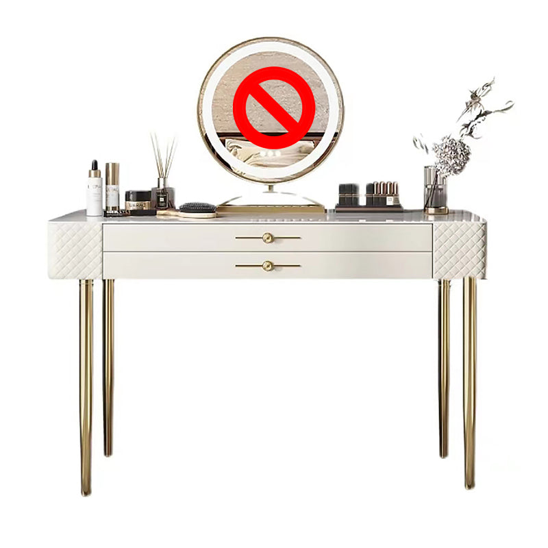 Comptoir de maquillage de commode en marbre contemporain avec tiroirs de rangement pour chambre à coucher