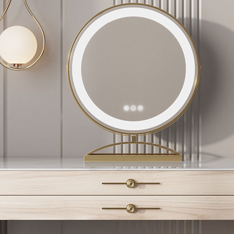 Comptoir de maquillage de commode en marbre contemporain avec tiroirs de rangement pour chambre à coucher