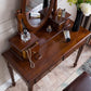 Traditionelles Holz Make -up Eitelkeitstisch mit Schubladen in Grand Walnuss