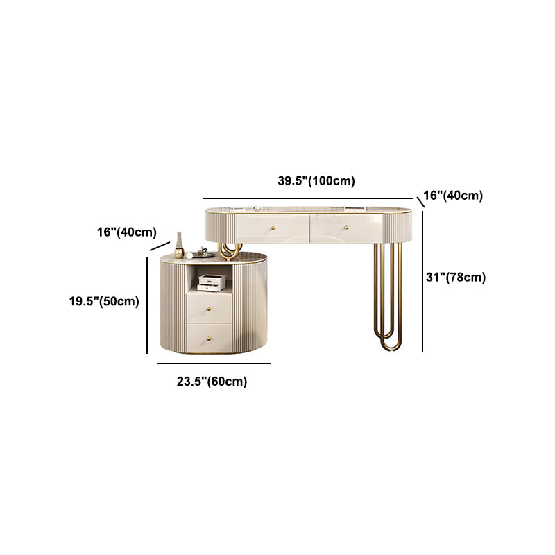 30.7 "lange kaptafel ingesteld met 4 laden ijdelheid in het wit