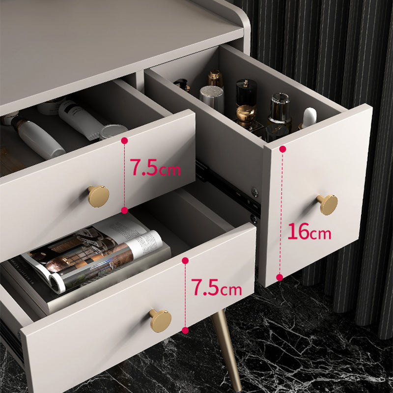 Tavolo da trucco grigio/bianco con cassetto 15,74 "W x 30,70" H per camera da letto