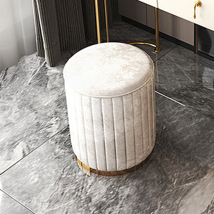 Glam Style White Dresser with Drawers and Stool Set for Bedroom