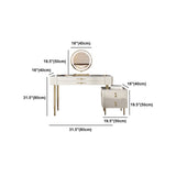 Glamiststil Massivholz Kommode mit 4 Schubladen mit cremefarbenem Metallbasis