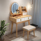 Wood-based Panel Walnut/log with 2 Drawers and Dressing Table with Storage Racks