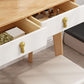Wood-based Panel Walnut/log with 2 Drawers and Dressing Table with Storage Racks