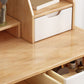 Wood-based Panel Walnut/log with 2 Drawers and Dressing Table with Storage Racks