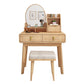 Wood-based Panel Walnut/log with 2 Drawers and Dressing Table with Storage Racks