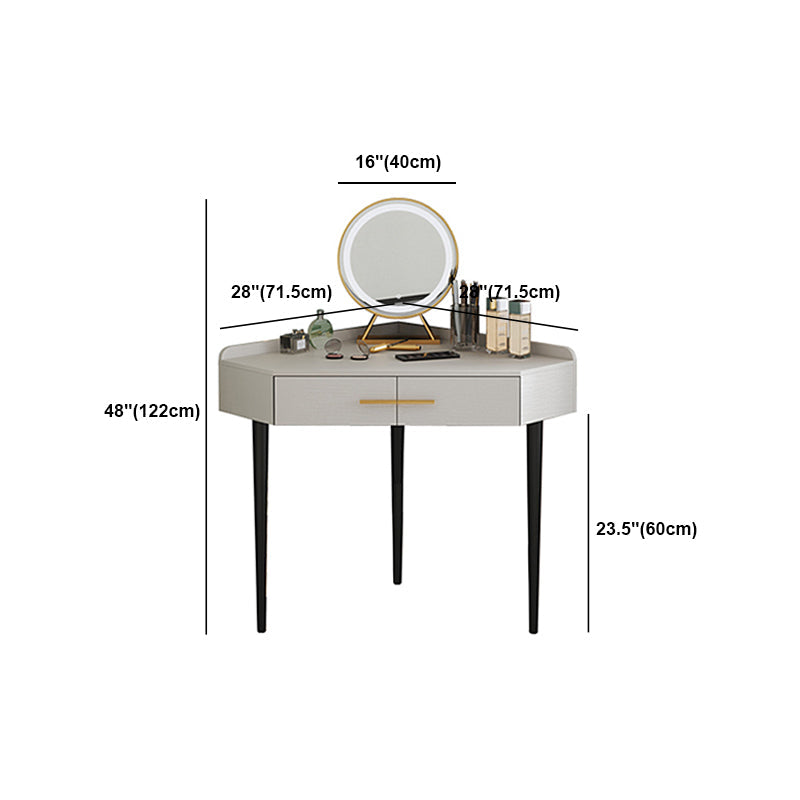 Zeitgenössischer hölzerner Make-up Eitelkeit mit Schublade in Grau für Schlafzimmer