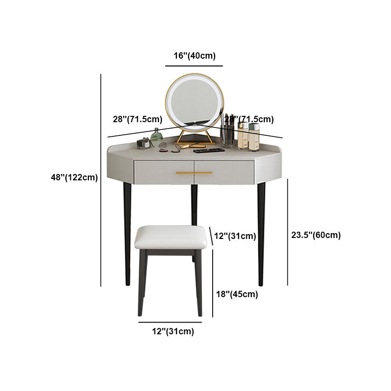 Zeitgenössischer hölzerner Make-up Eitelkeit mit Schublade in Grau für Schlafzimmer