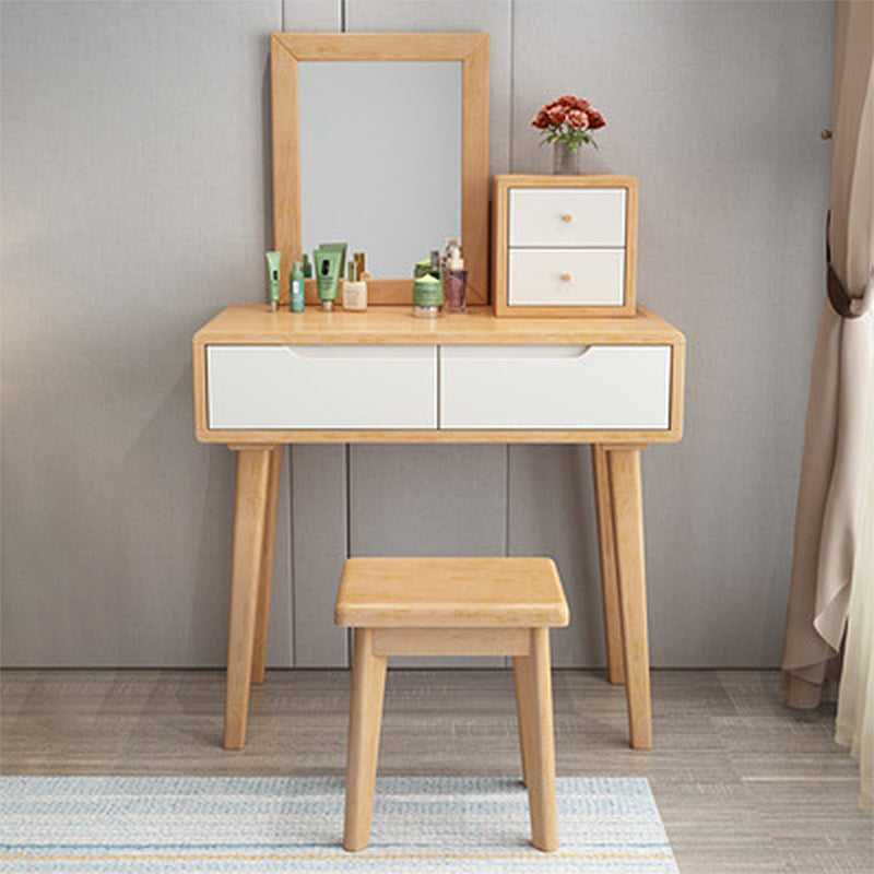 Juego de tocador de maquillaje de 31.5 "con cajón y tocador de espejo