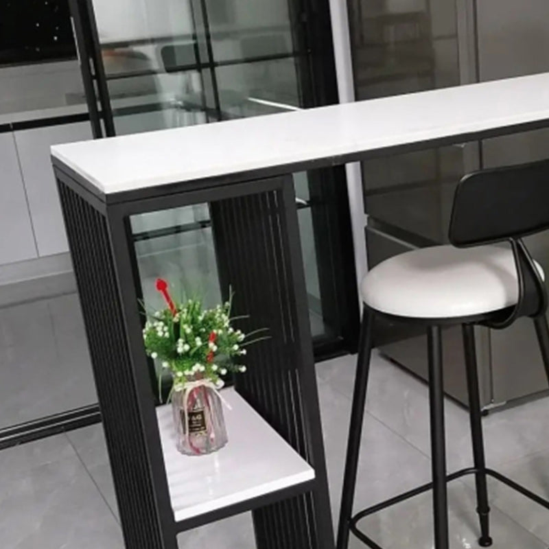 Tabella dei pub contemporanei in altezza da 42 pollici in marmo artificiale tavolo da bar