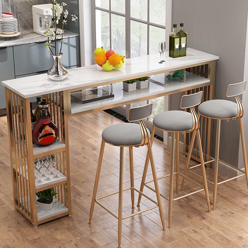 Binnenmarmeren marmeren pubtafel rechthoek moderne bar eettafel