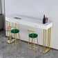 Living Room Double Pedestal Pub Table Contemporary Stone Bistro Bar Table Clearhalo 'Bar Furniture' 'Bar Tables' 'bar_tables' 'furn' 'furn_bar_tables' 'Furniture' 'Kitchen & Dining Furniture' 5224959
