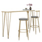 Tavolo da bar in stile glam interno in altezza da 42 pollici oro 4 gambe tavolo da bistro