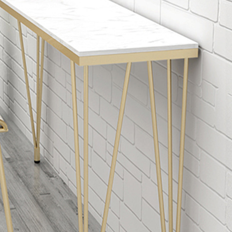 Tavolo da bar in stile glam interno in altezza da 42 pollici oro 4 gambe tavolo da bistro