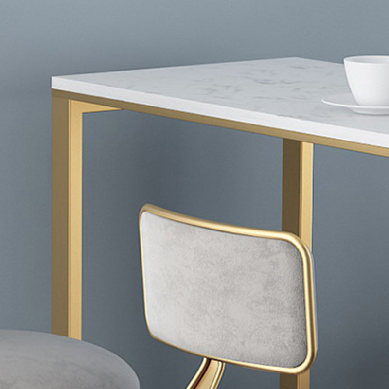 Artificial Marble Cocktail Bar Table 42-inch Height Gold Base Pub Table Clearhalo 'Bar Furniture' 'Bar Tables' 'bar_tables' 'furn' 'furn_bar_tables' 'Furniture' 'Kitchen & Dining Furniture' 5225020