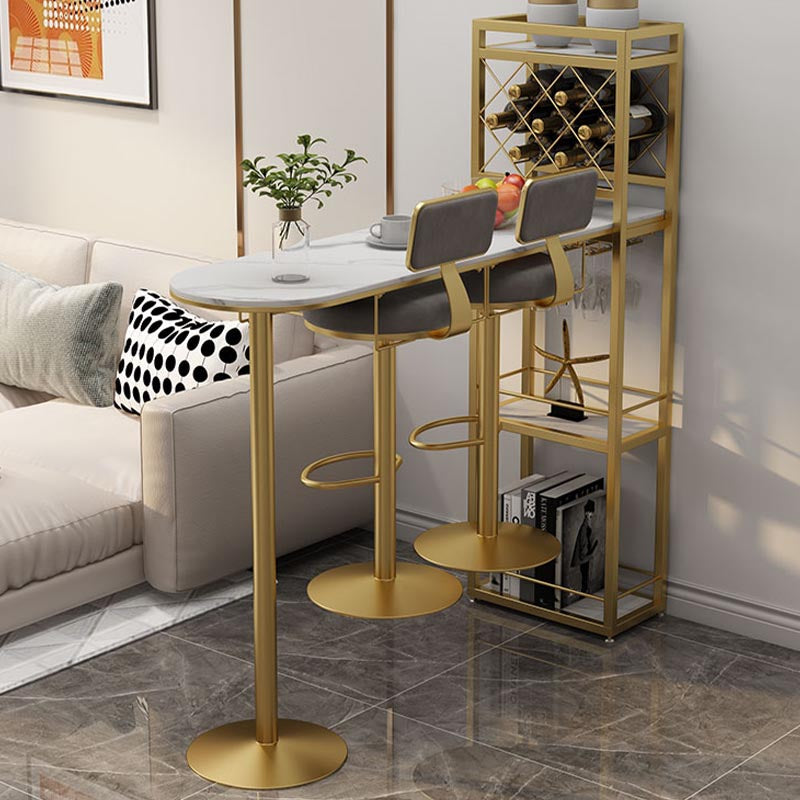 Tavolo da vino moderno bar in pietra di vino altezza barra doppia tavolo da cocktail piedistallo