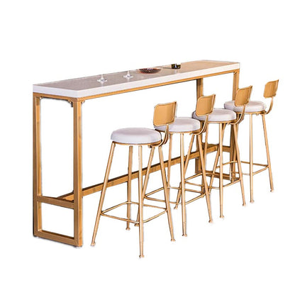 Table de pub à hauteur de bar Recage contemporain Rectangle de comptoir intérieur Table à vin