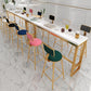 Table de pub à hauteur de bar Recage contemporain Rectangle de comptoir intérieur Table à vin