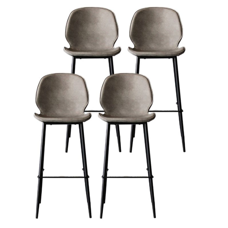 Tabouret de bar en cuir en métal de style moderne pour barre de cuisine