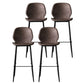 Modern Style Metal Bar-stool Leather Counter Bar Stool for Kitchen Bar