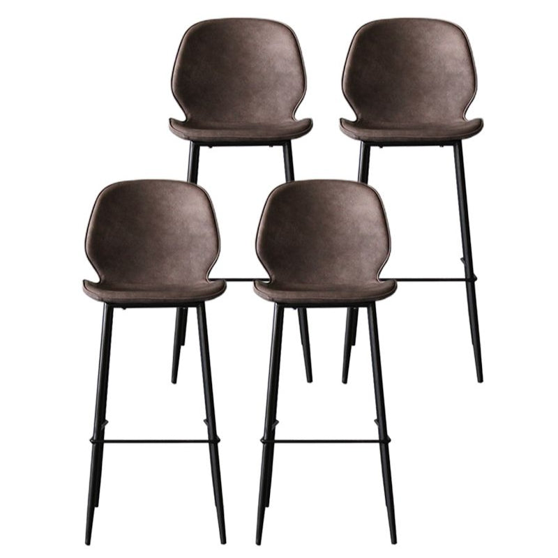 Tabouret de bar en cuir en métal de style moderne pour barre de cuisine