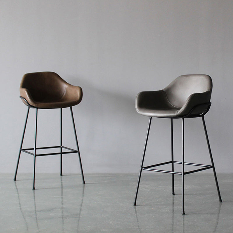 工業スタイルのメタルバースツールレザーカウンターバースツールキッチンバー