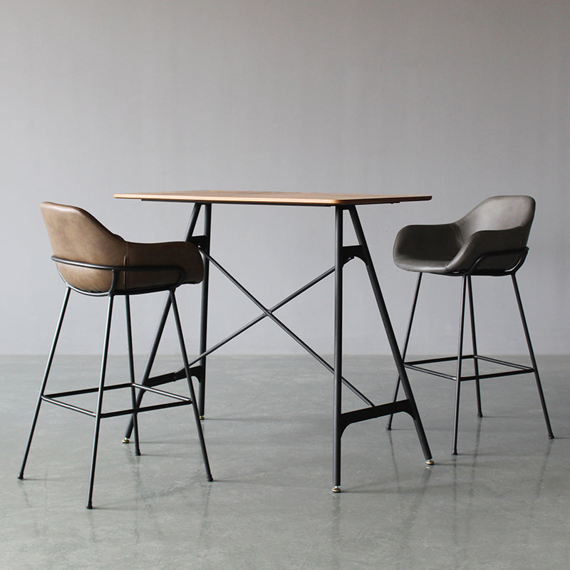 Industriële stijl metalen bark-koel lederen aanrechtbarkruk voor keukenbar