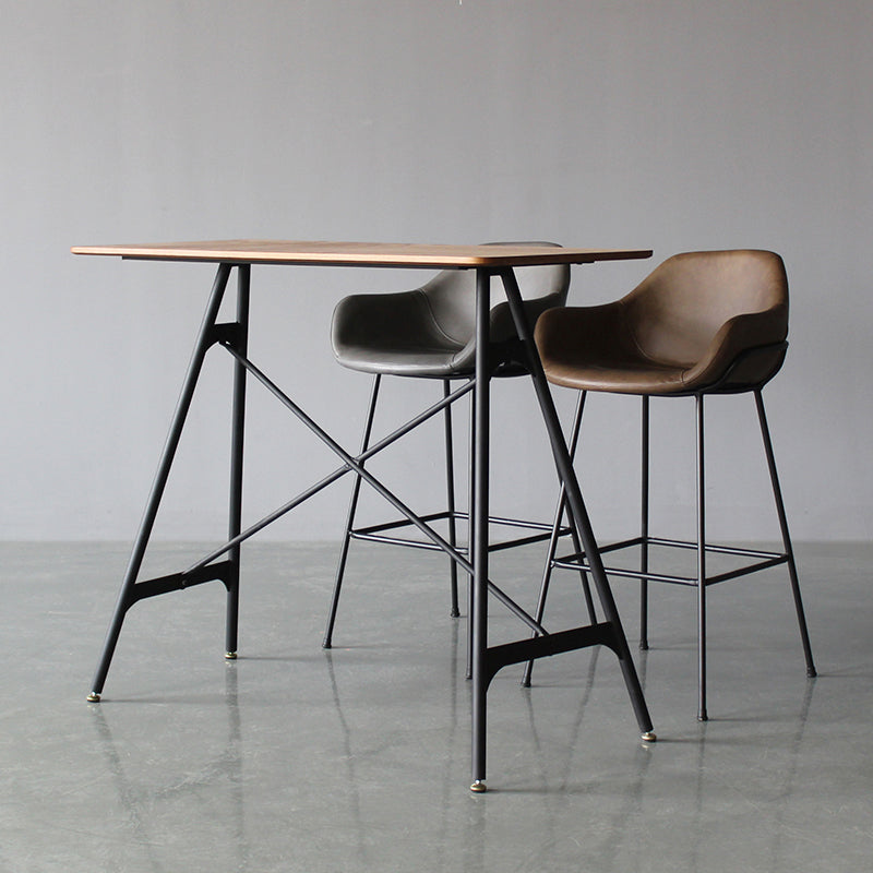 工業スタイルのメタルバースツールレザーカウンターバースツールキッチンバー