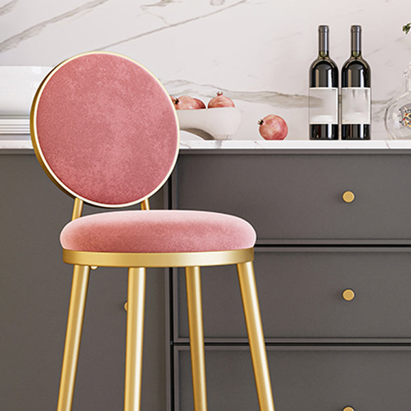 Taburetes laterales de tela tapizados de estilo glamoroso para taburete de espalda sin brazo sin brazo en casa
