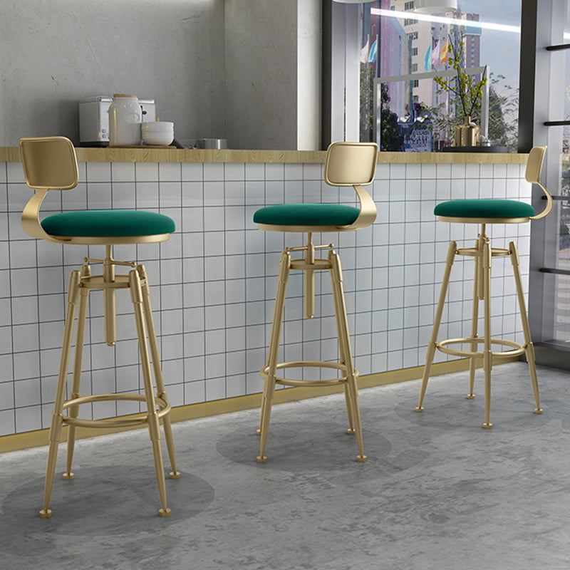 Nordic Style Metal Bar-stool Round Counter Bar Stool for Kitchen Clearhalo 'Bar Furniture' 'Bar Stools' 'bar_stools' 'furn' 'furn_bar_stools' 'Furniture' 'Kitchen & Dining Furniture' 5225320