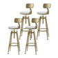 Nordic Style Metal Bar-stool Round Counter Bar Stool for Kitchen White With Back 4 Piece Set Clearhalo 'Bar Furniture' 'Bar Stools' 'bar_stools' 'furn' 'furn_bar_stools' 'Furniture' 'Kitchen & Dining Furniture' 5225323