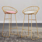 Scandinavian Design Upholstered Bar Stools Armless Stools with Cushion