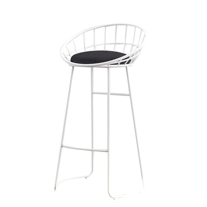 Scandinavian Design Upholstered Bar Stools Armless Stools with Cushion