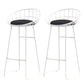 Scandinavian Design Upholstered Bar Stools Armless Stools with Cushion