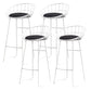 Scandinavian Design Upholstered Bar Stools Armless Stools with Cushion