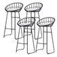 Scandinavian Design Upholstered Bar Stools Armless Stools with Cushion