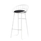Scandinavian Design Upholstered Bar Stools Armless Stools with Cushion